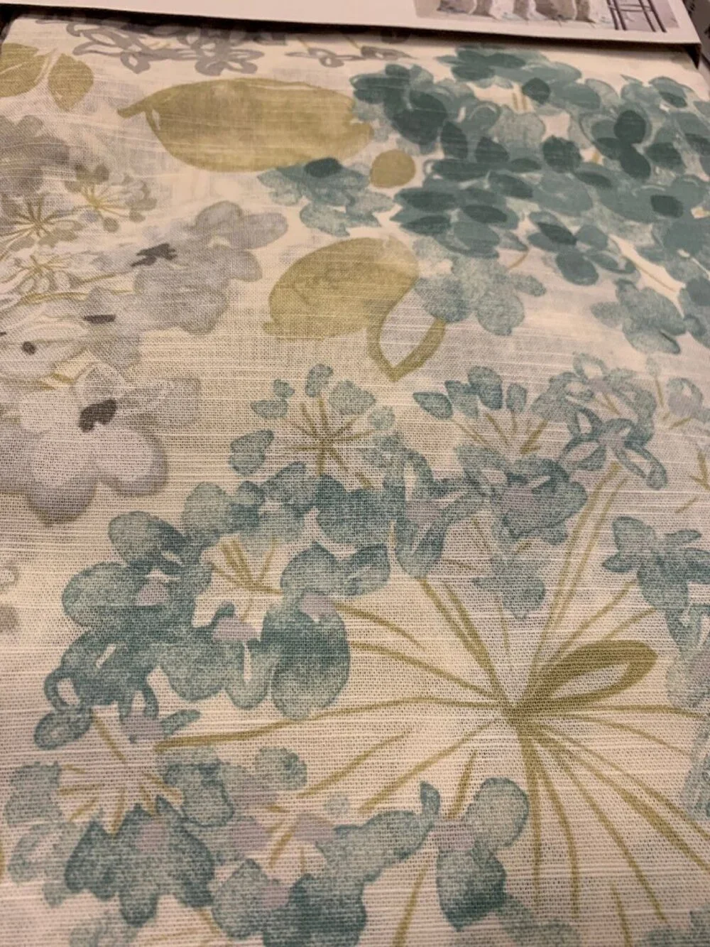 DKNY Floral Fields Blue Teal Yellow Gray 84